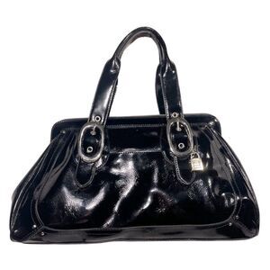 Liz Claiborne Black Patent Shoulder Bag